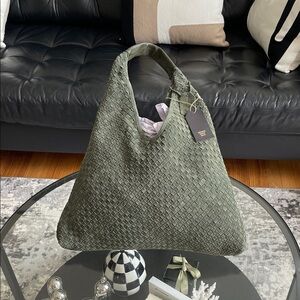 TJ Maxx viral Woven Olive Green Tote Bag